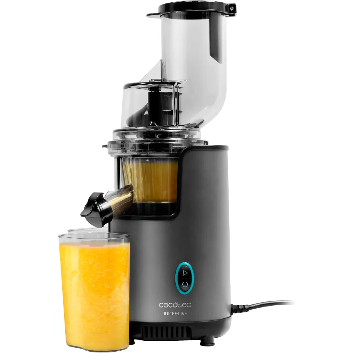CECOTEC Extracteur de jus Slow Juicer 200 W Noir/Gris