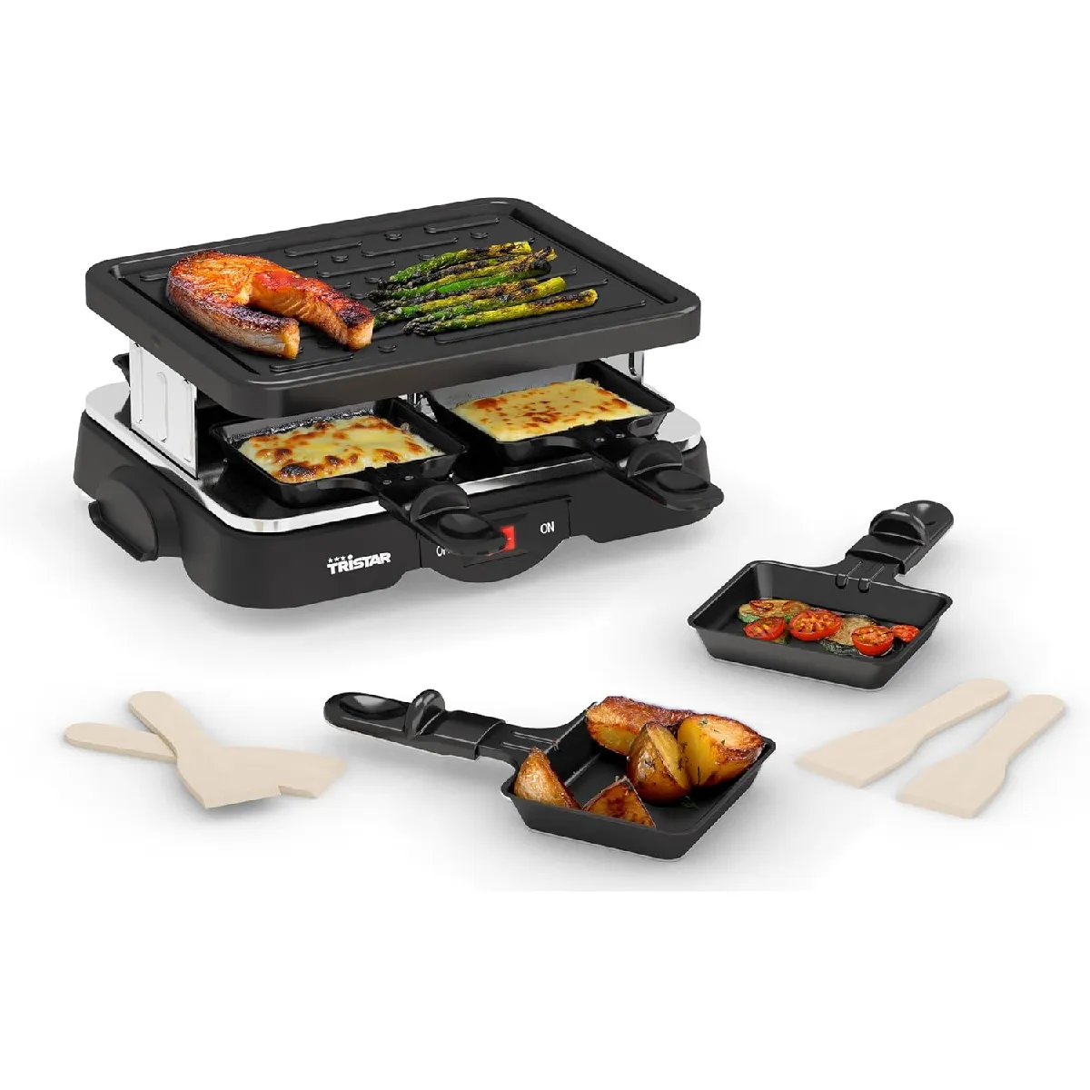Tristar - Appareil à raclette - 4 personnes - 500W - Noir - Image 2