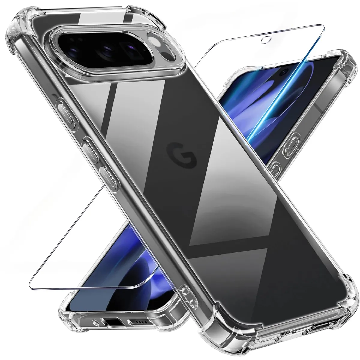 Little Boutik Coque Silicone Et Verre Trempé Google Pixel 10 Pro - Transparent