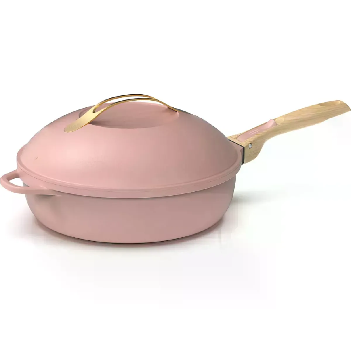 Poele / sauteuse Cookut La fabuleuse pole 8 en 1 pivoine 28 cm - - Rose - Mtal