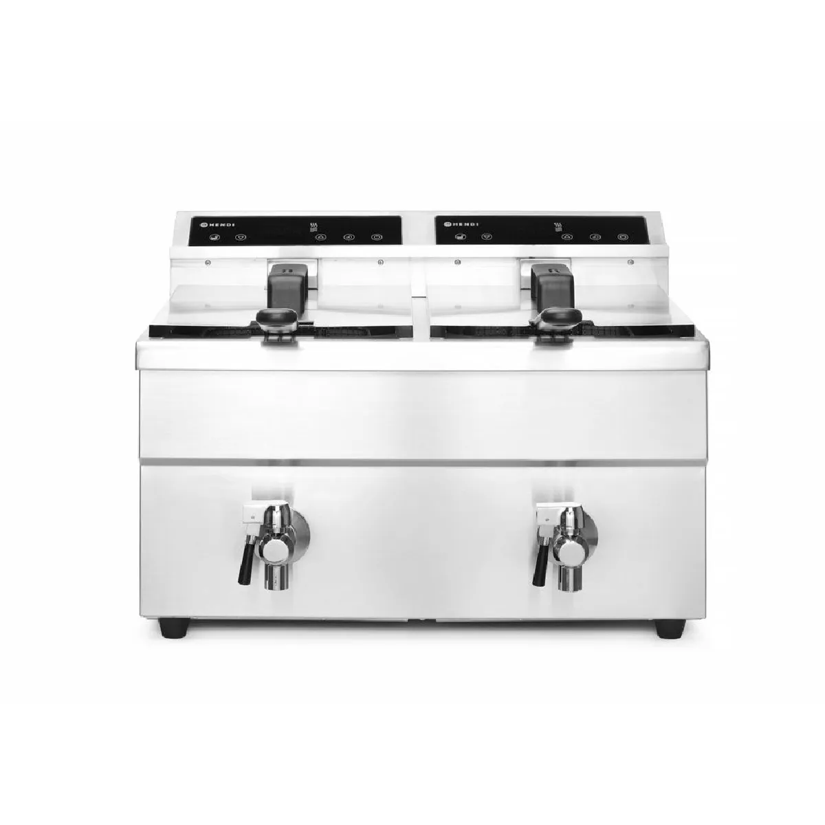 Hendi Friteuse Professionnelle À Induction Avec Robinet De Vidange - 2 X 8 L Profi Line 16L 230V/7000W 580X485x(H)406 Mm