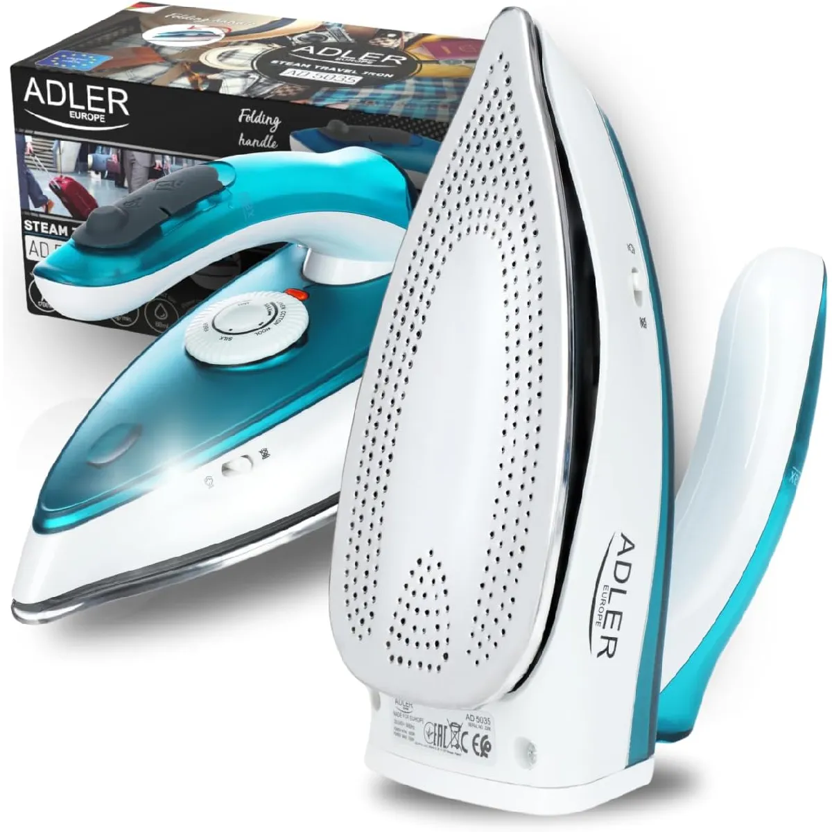 Adler Fer À Vapeur De Voyage 1700 W Compact Pliable