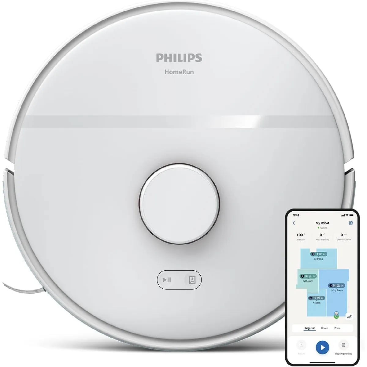 Aspirateur robot laveur 2700 Pa connecté 130 min Neuf - vue 2