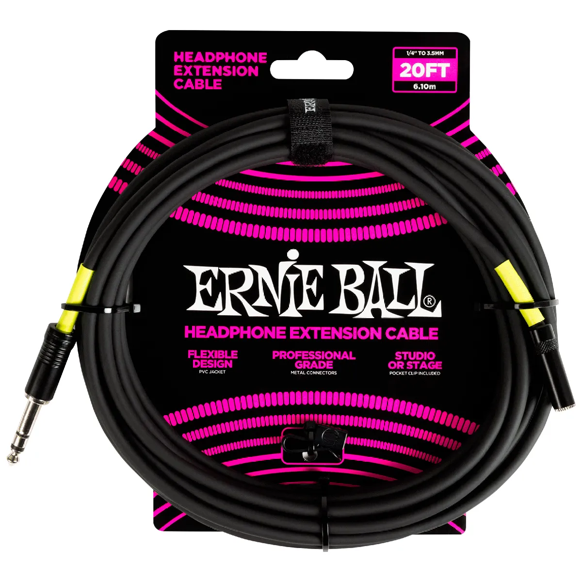 Ernie Ball Câble Jack Audio 6 M