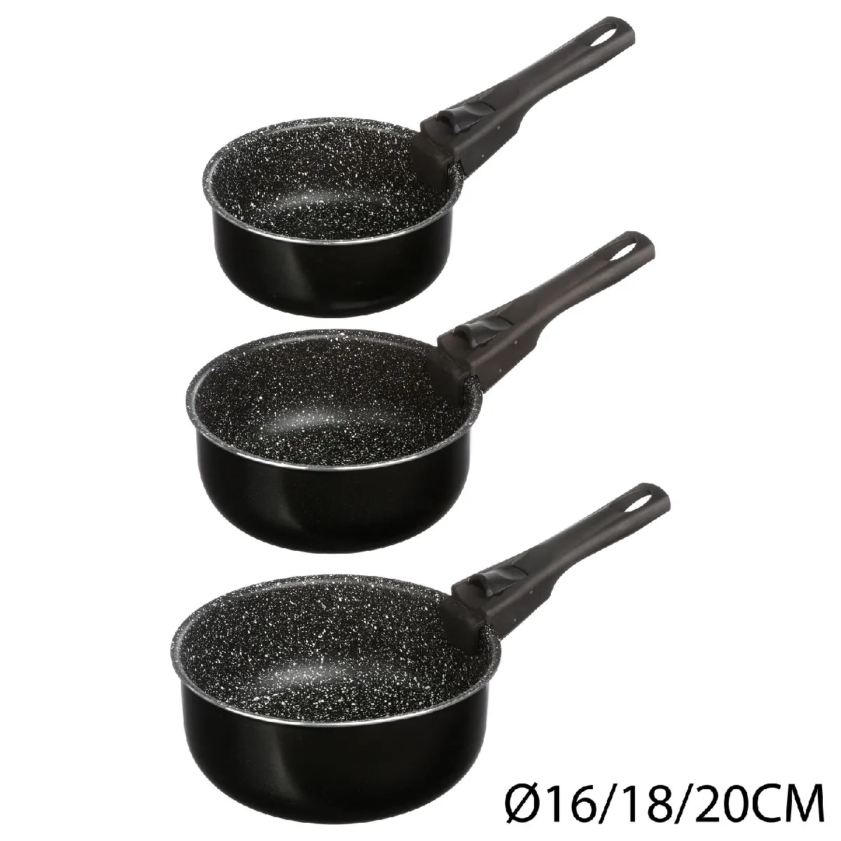 Five Simply Smart Lot De 3 Casseroles Avec Une Poignée Amovible