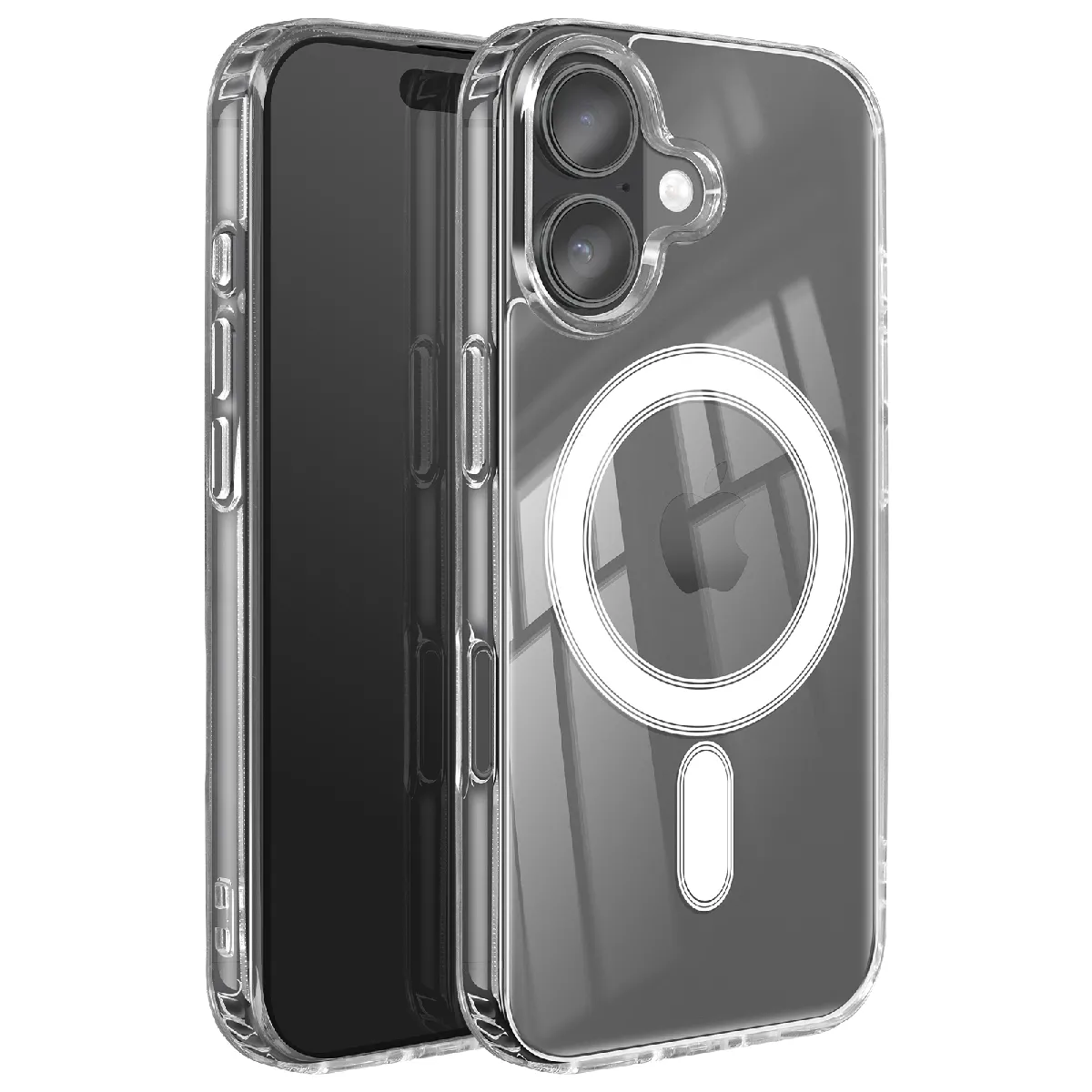 Swissten Transparent Coque Magsafe Renforcée Pour Iphone 16 Plus Modèle Magstick Clear Jelly - Neuf - Image 3