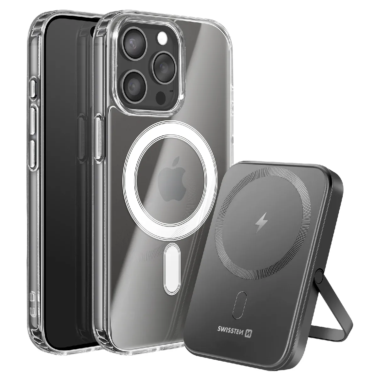 SWISSTEN  Pack Accessoires iPhone 15 Pro Transparent