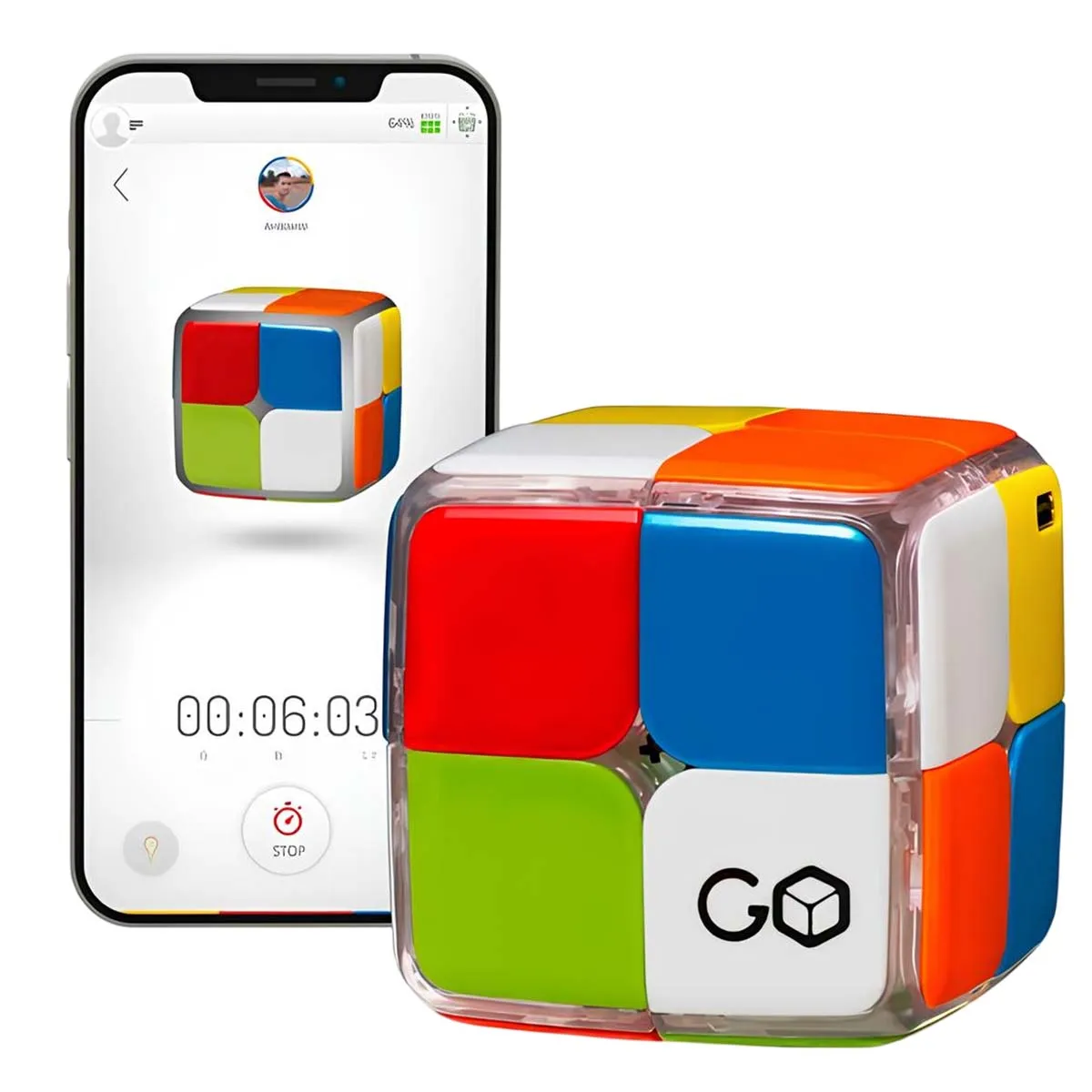 Cube ducatif 2x2 connect avec capteurs et suivi 3D modle GoCube Particula Multicolore