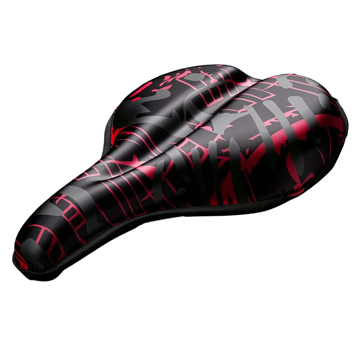Avizar Noir/Rouge Housse De Selle Vélo Renforcée En Gel Et Mousse Confortable 28×17Cm