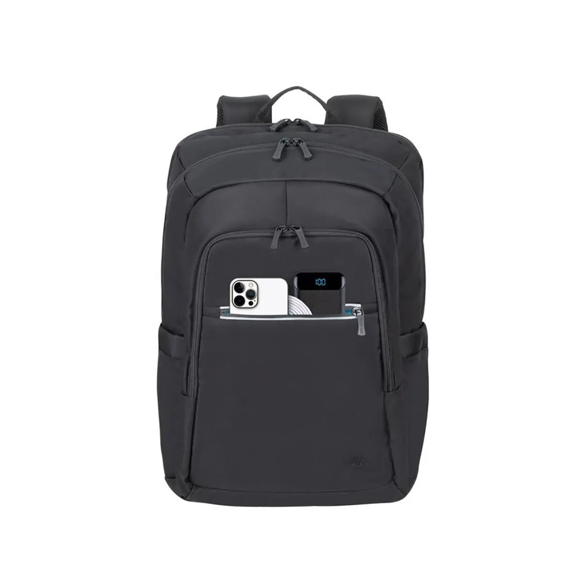 Rivacase Noir Sac À Dos Pc 17.3" Alpendorf Bande Fluo Eco-Conçu Ultra Pratique