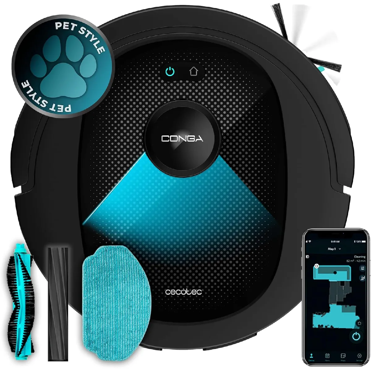 Robot aspirateur 7000?Pa Conga 8490 Ultra Neuf - vue 2