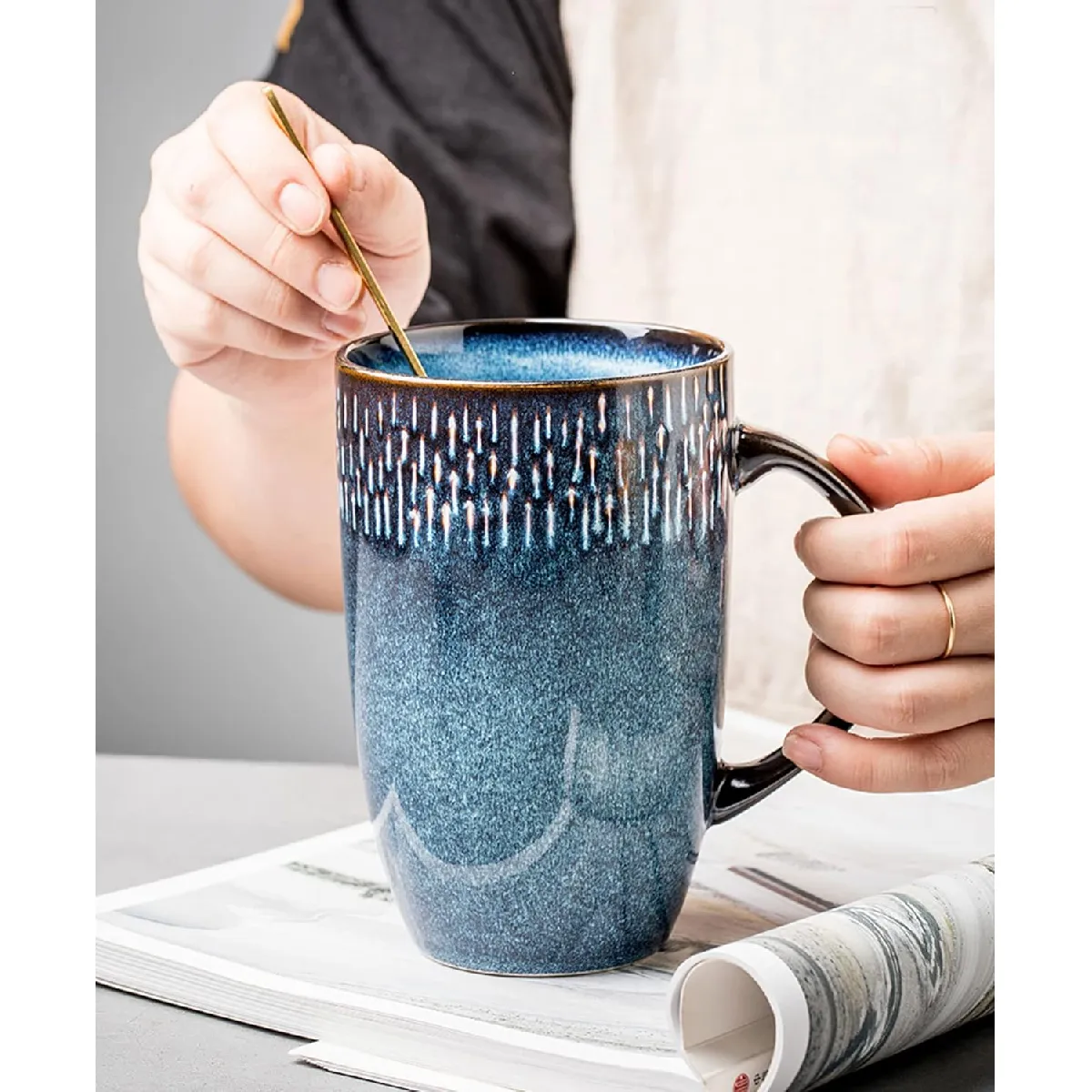 Tasse à Café Rustique 600 ml en Céramique