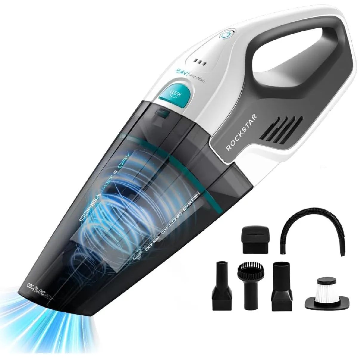 CECOTEC Aspirateur &agrave; main sans fil 50W noir gris
