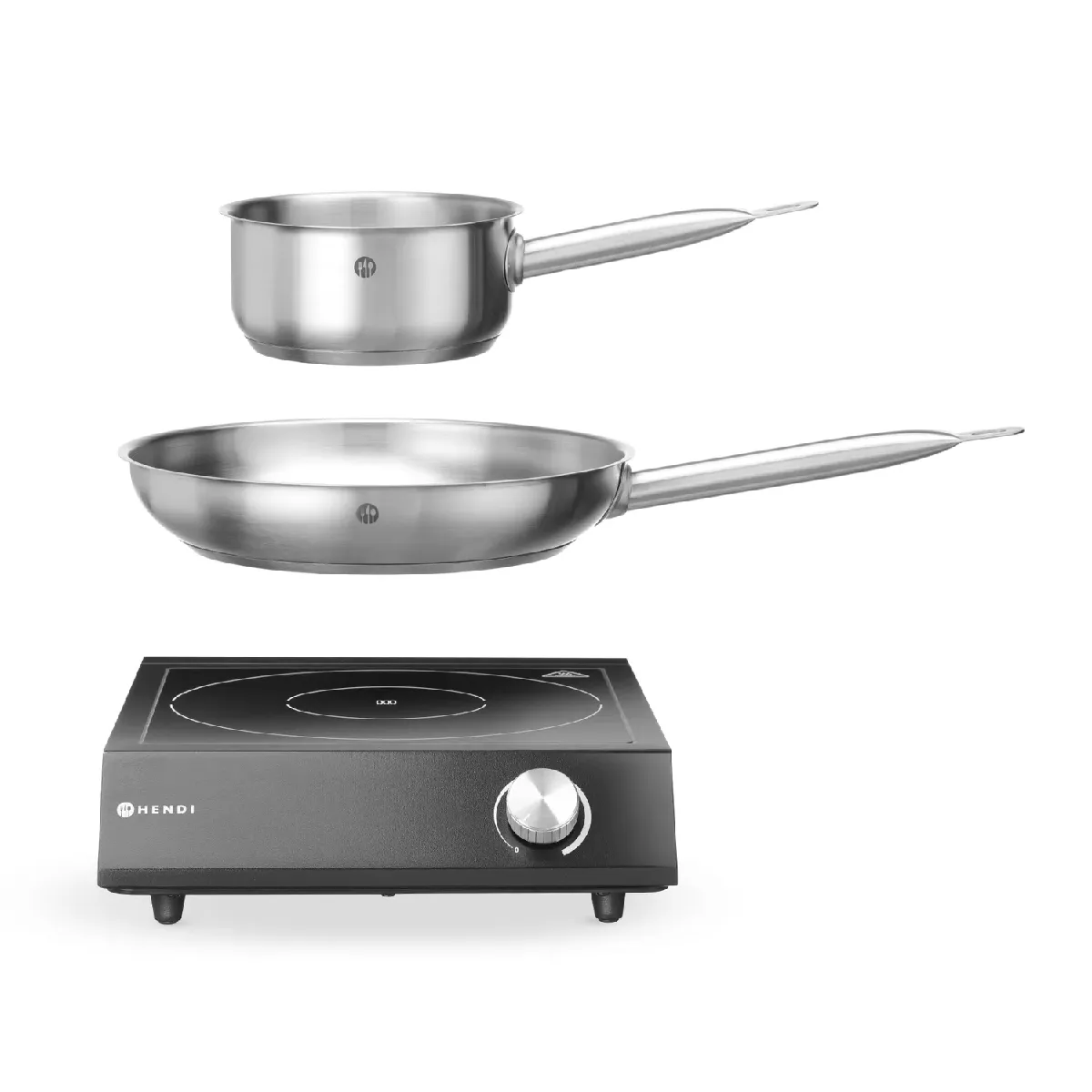 Hendi Plaque De Cuisson À Induction 3500W + Casserole + Poêle