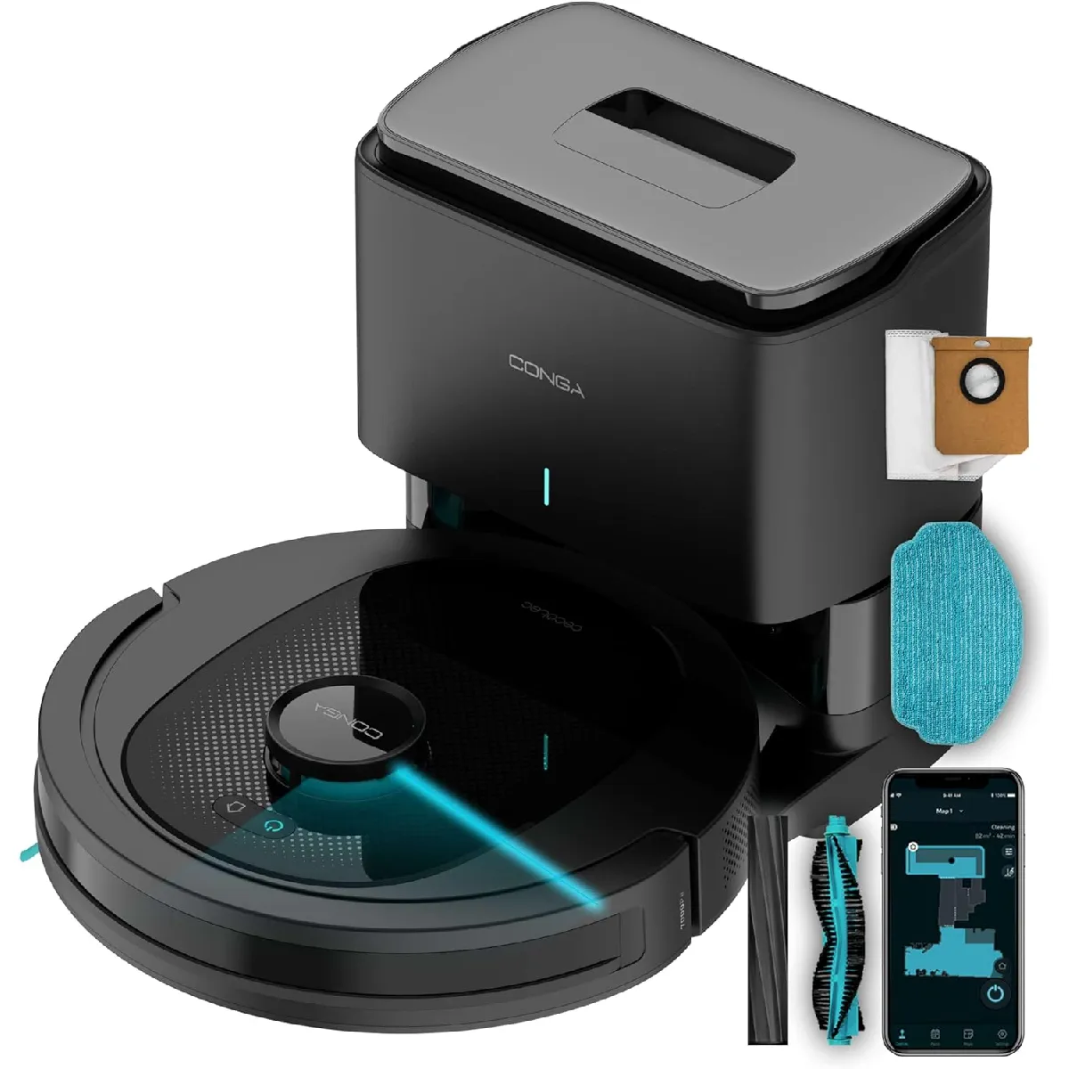 Robot aspirateur 7000?Pa Conga 8490 Ultimate Neuf - vue 2