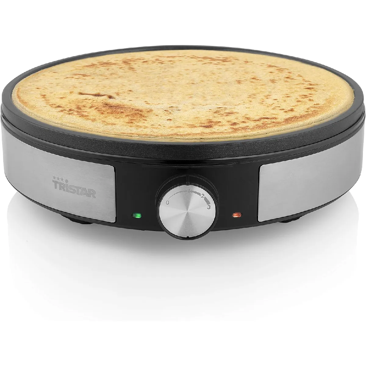 TRISTAR Cr&ecirc;pi&egrave;re &eacute;lectrique  inox 1200 W