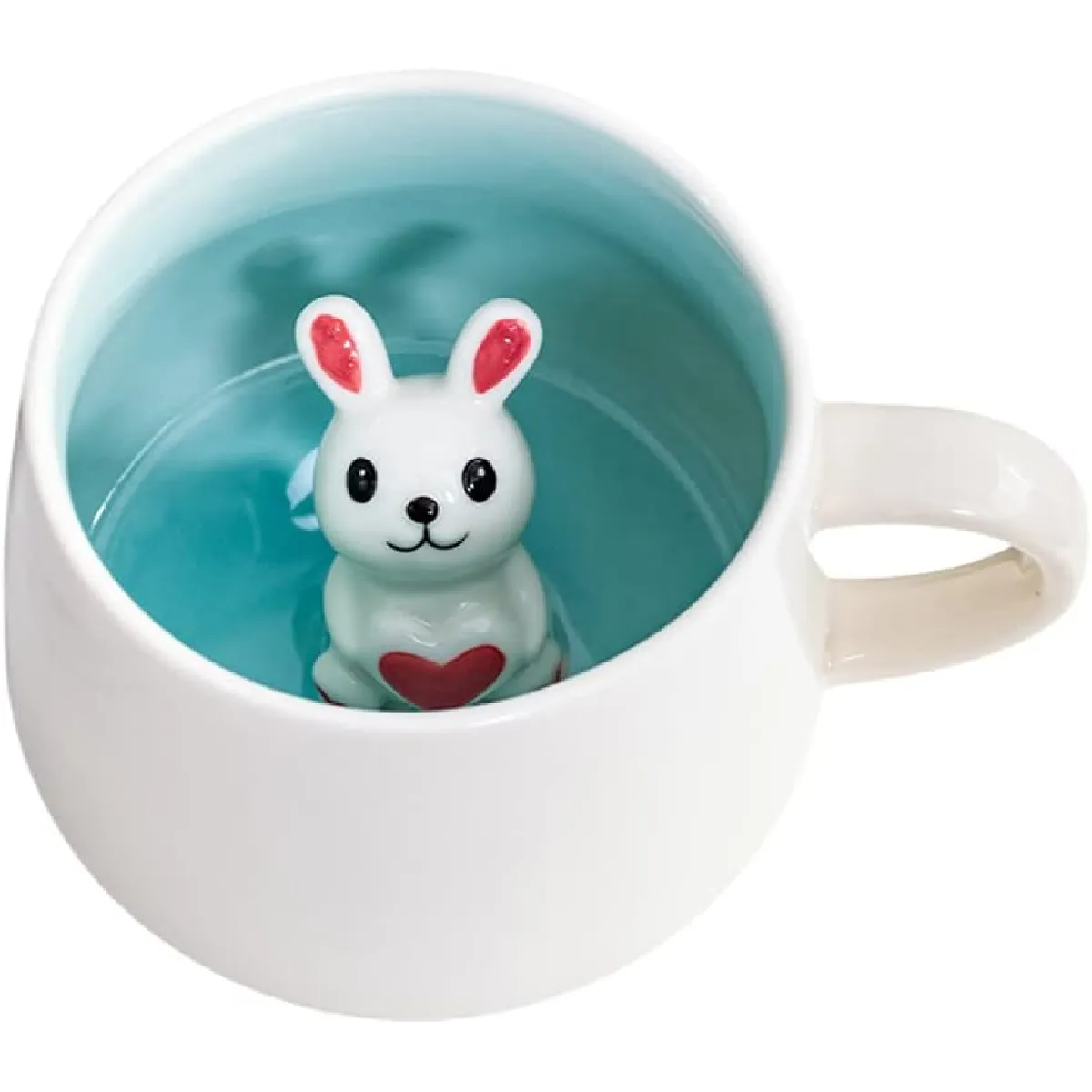 Vendos85 Tasse Céramique 3D Animal Caché 350 Ml