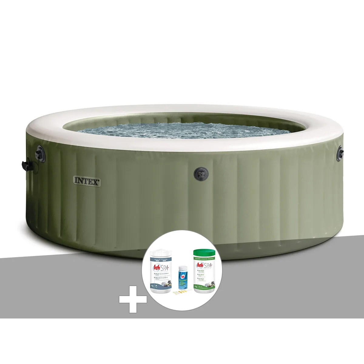 Kit spa gonflable Intex PureSpa rond Bulles 6 places + Kit de traitement brome - vue 4