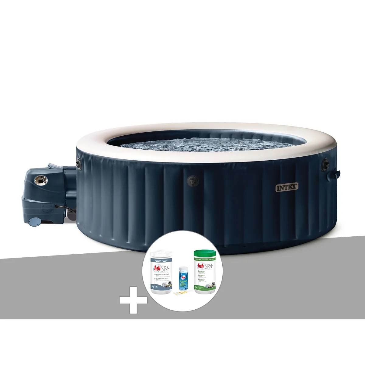 Kit spa gonflable Intex PureSpa rond Bulles 6 places + Kit de traitement brome - vue 3