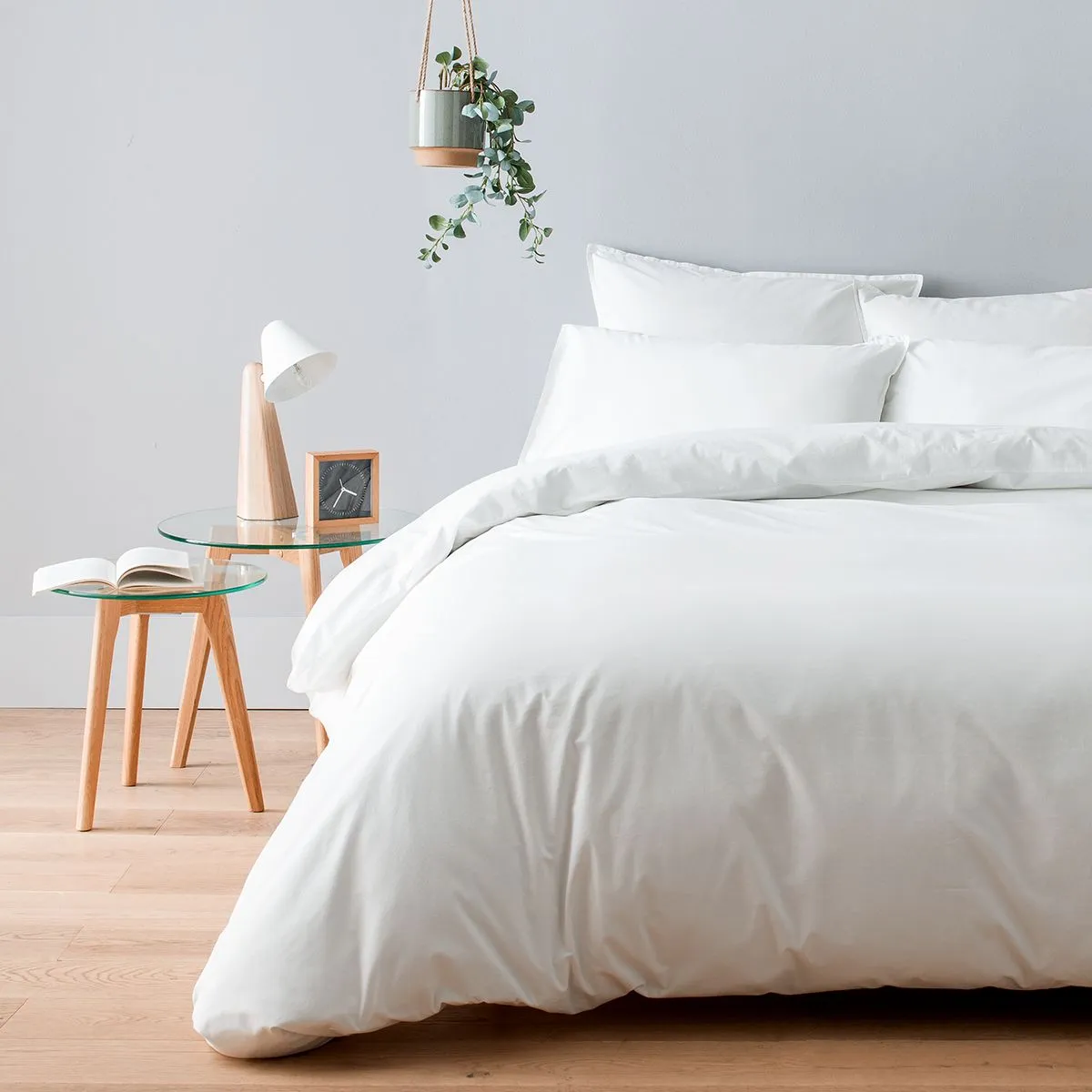 COTTON & CO Housse de couette en percale lav&eacute;e de coton 120 fils