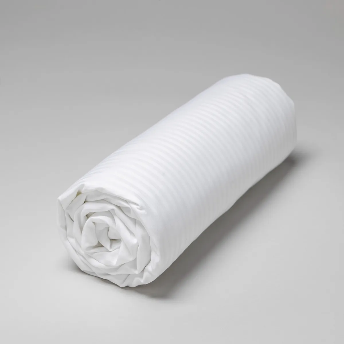 COTTON & CO Drap housse en satin de coton &eacute;gyptien 120 fils &agrave; bandes