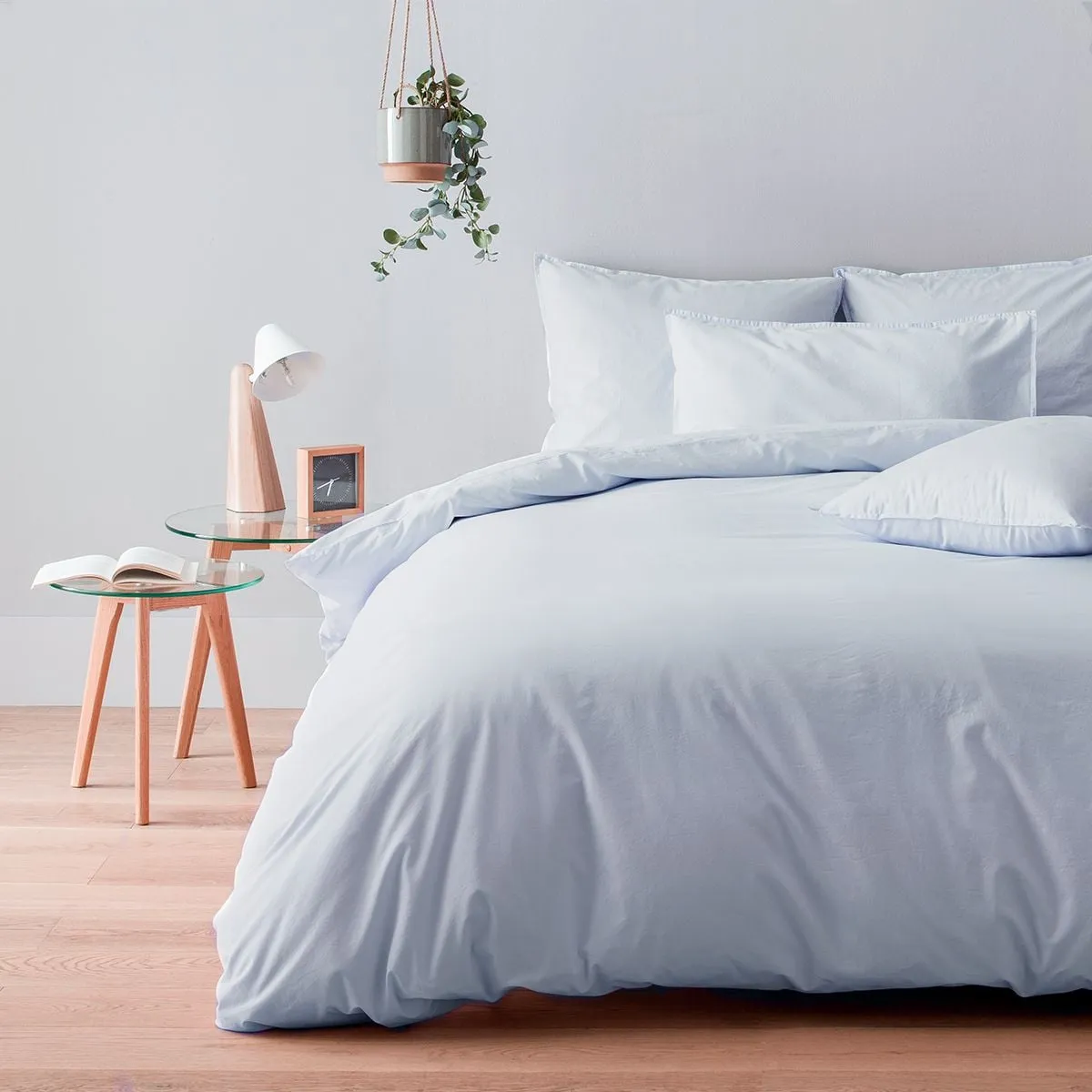 COTTON & CO Housse de couette en percale lav&eacute;e de coton 120 fils