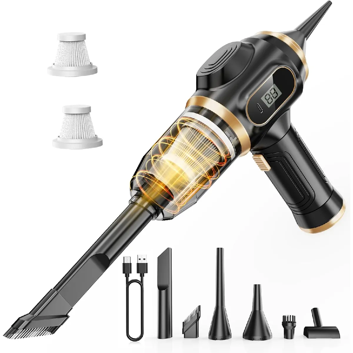 Vendos85 Mini Aspirateur Voiture 17?000?Pa Usb-C Compact - Neuf - Image 3