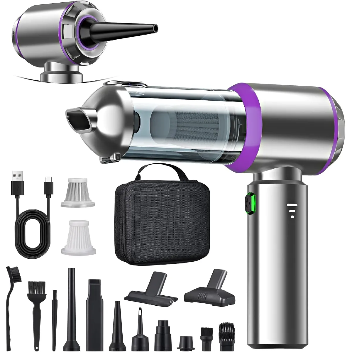 Mini Aspirateur Multifonction 4 en 1 22 000 PA Neuf - vue 2