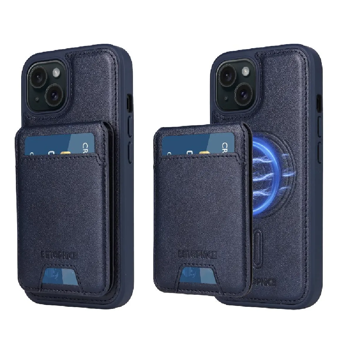 Compatible avec iPhone 12 cas Portefeuille Chargement sans fil Support ...