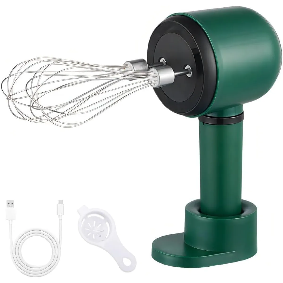 VENDOS85 Batteur &Eacute;lectrique Sans Fil 3 Vitesses vert