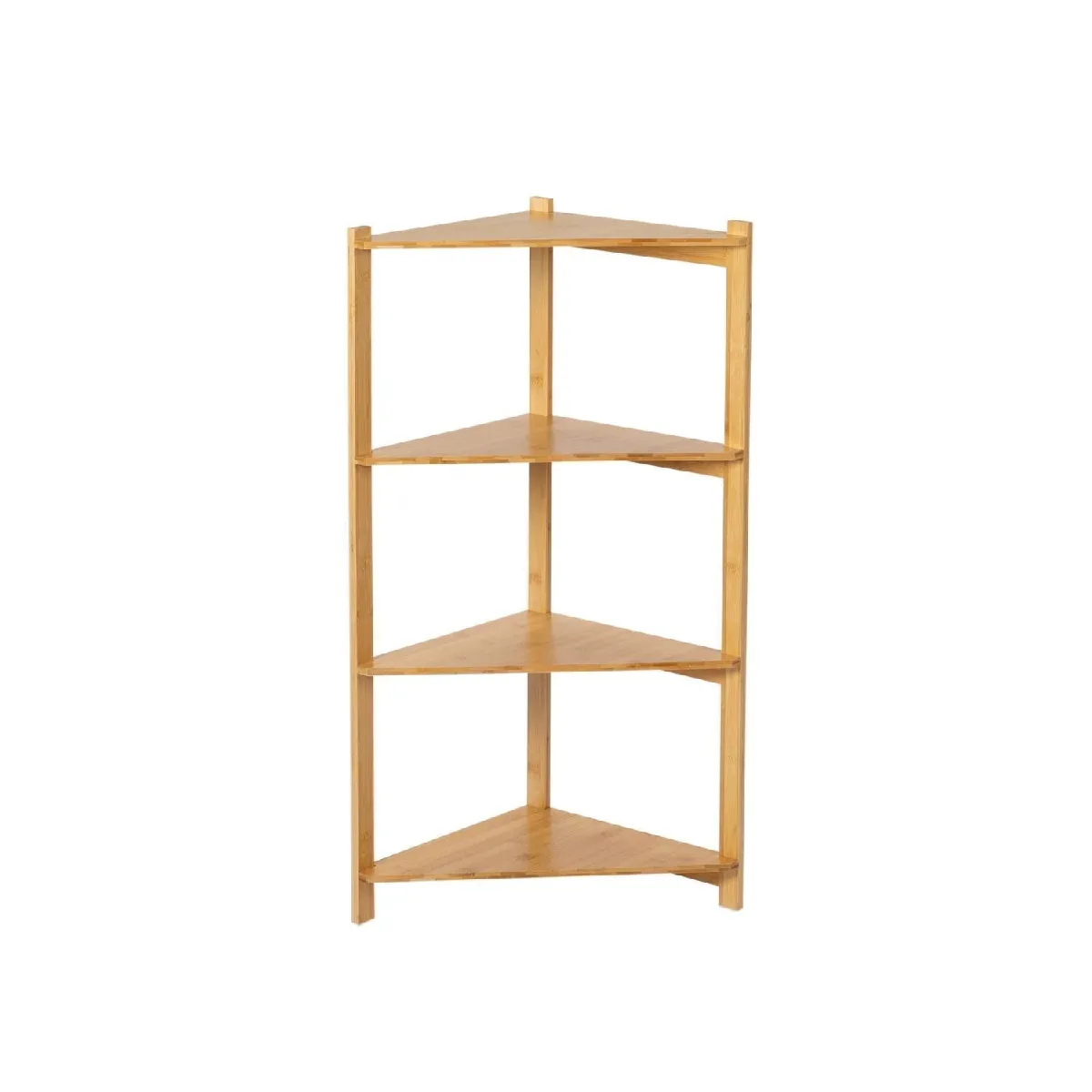 Étagère d'angle en bambou 34 x 34 x 85