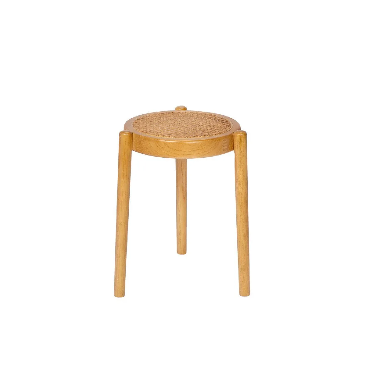 Tabouret en orme et rotin 32X