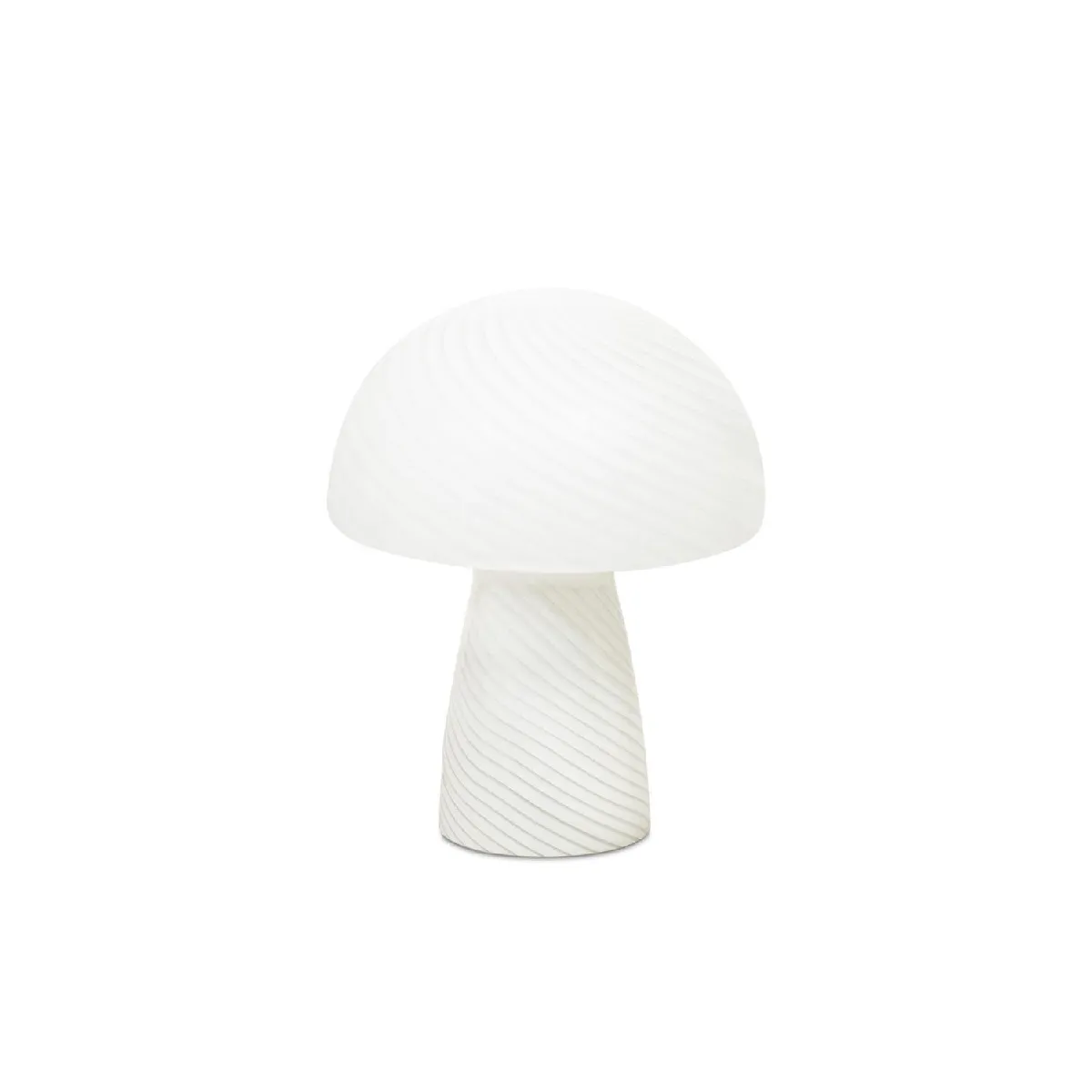 Alexandra house living Lampe champignon en verre - Blanc