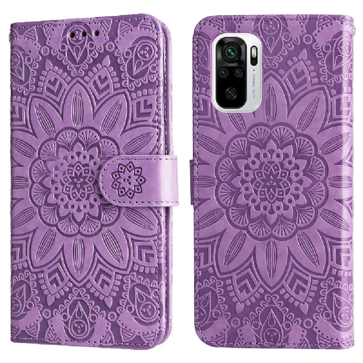 WEIOU Cover Per Xiaomi Redmi Note 10 4G / Note 10s - Custodia Morbida TPU Con Bordo Dorato, Antiurto, Anti Graffio, Rosso