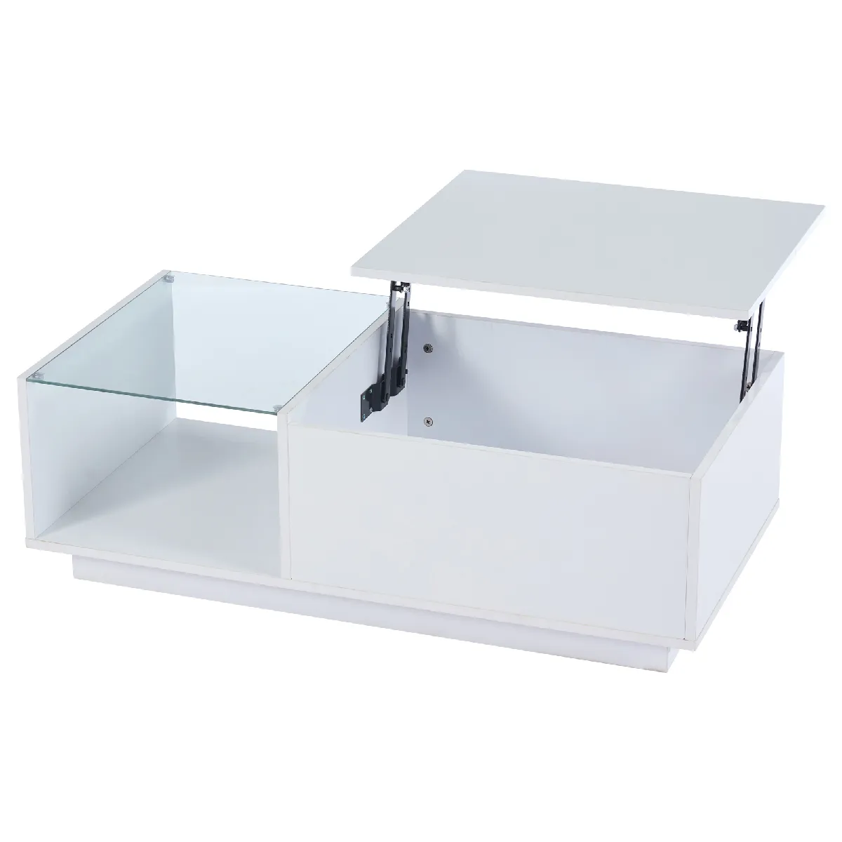 Meilleurs prix pour Table Basse en panneau de particules avec LED 100x50x33 cm, Blanc