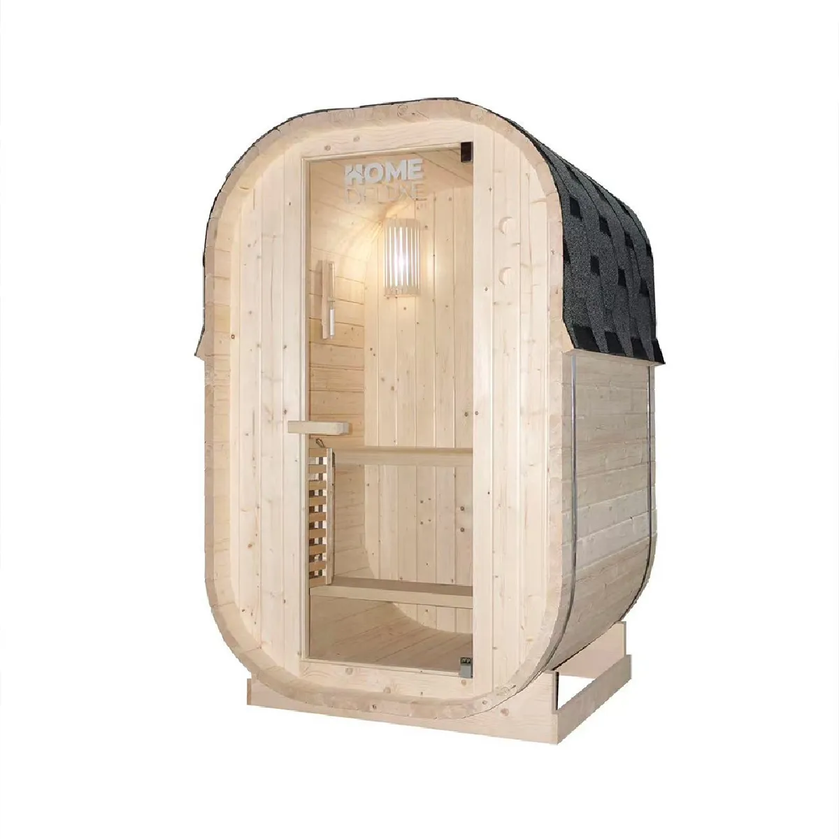Home Deluxe Sauna d'extérieur CUBE S - Dimensions : environ 194 cm x 120 cm