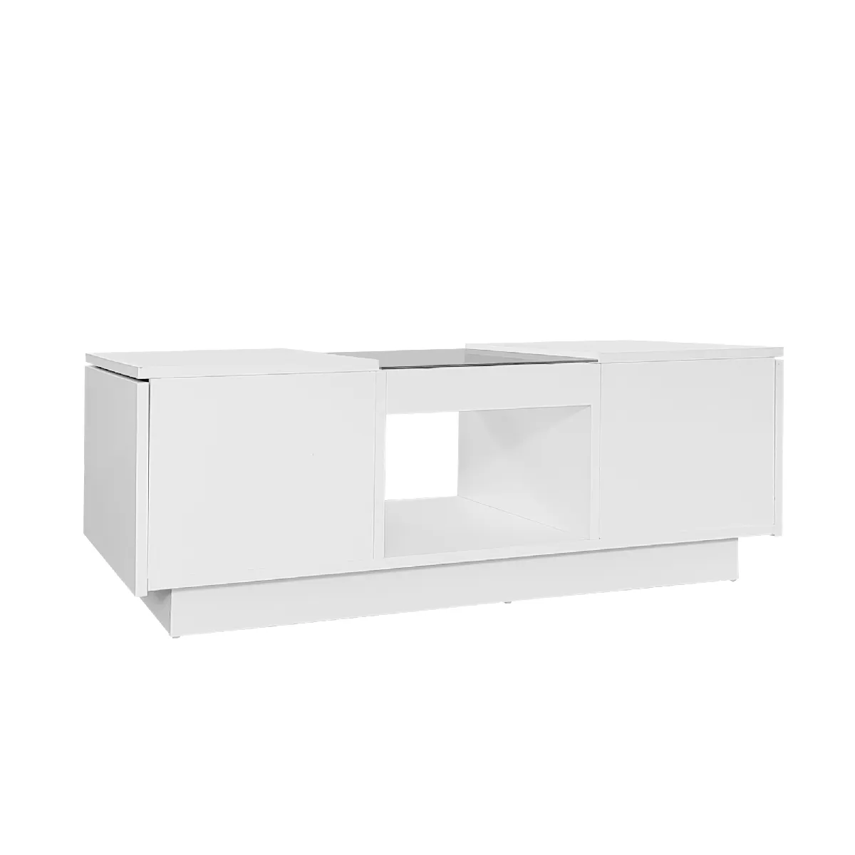 Meilleurs prix pour Table basse en panneaux de particules avec LED 100x50x35,5 cm, Blanc