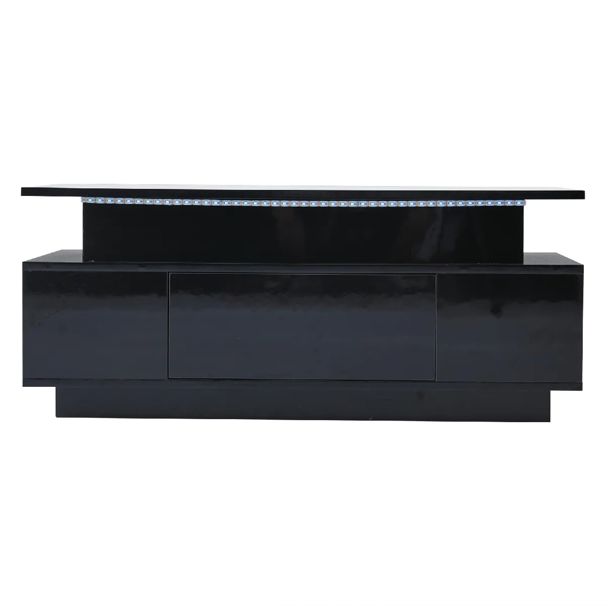 Comparer les prix de Table Basse en panneau de particules avec LED 96x45x40 cm, Noir