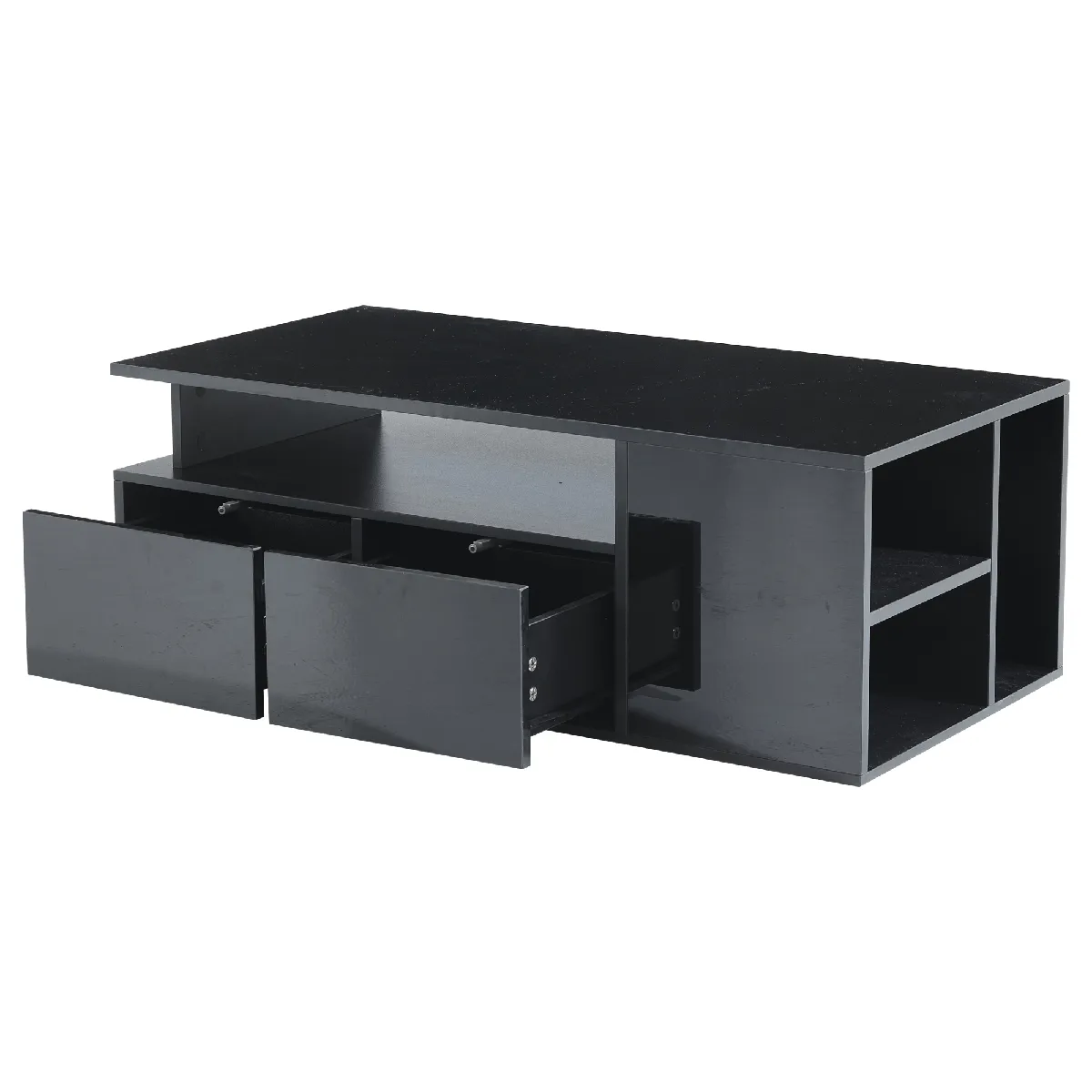 Meilleurs prix pour Table Basse en panneaux de particules avec LED 100x50x35 cm, Noir