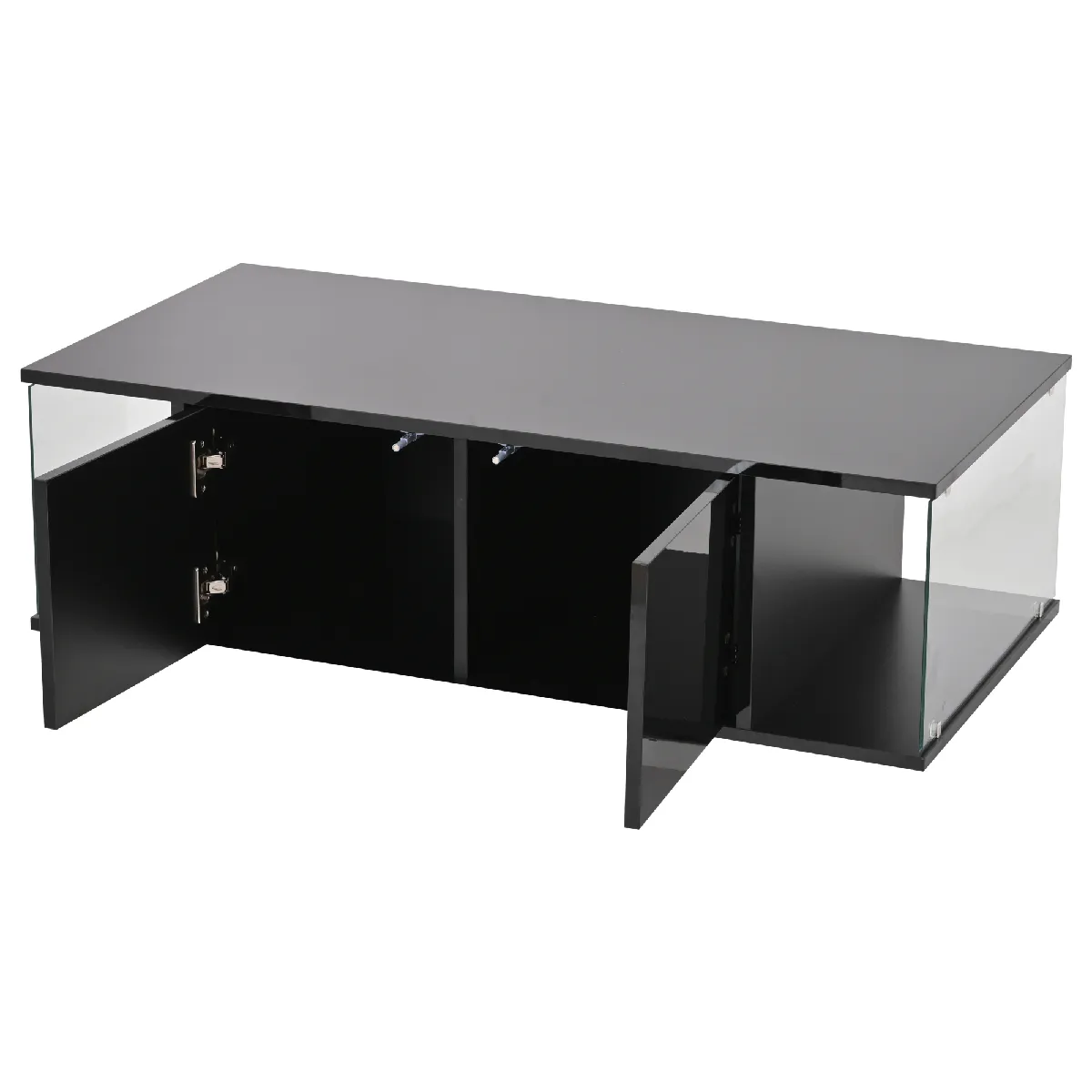 Comparer les prix de Table Basse en panneau de particules avec LED 100x50x30 cm, Noir