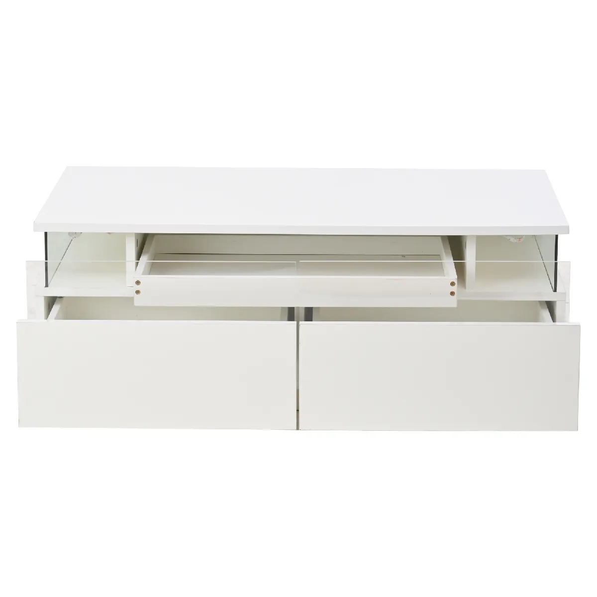 Meilleurs prix pour Table Basse en panneaux de particules avec plateau amovible 90x45x35,5 cm, Blanc