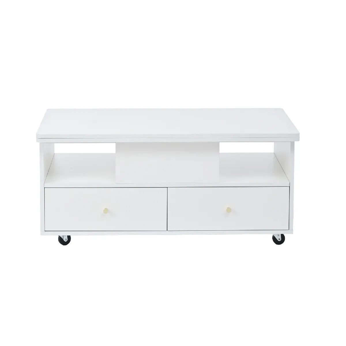 Meilleurs prix pour Table Basse en MDF avec plateau relevable 100x50x47,5 cm, Blanc