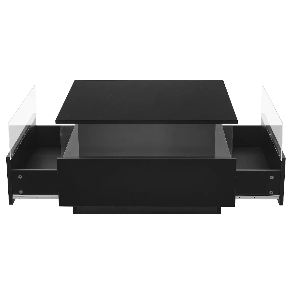 Comparer les prix de Table basse en panneau de particules avec LED 70x70x41 cm, Noir