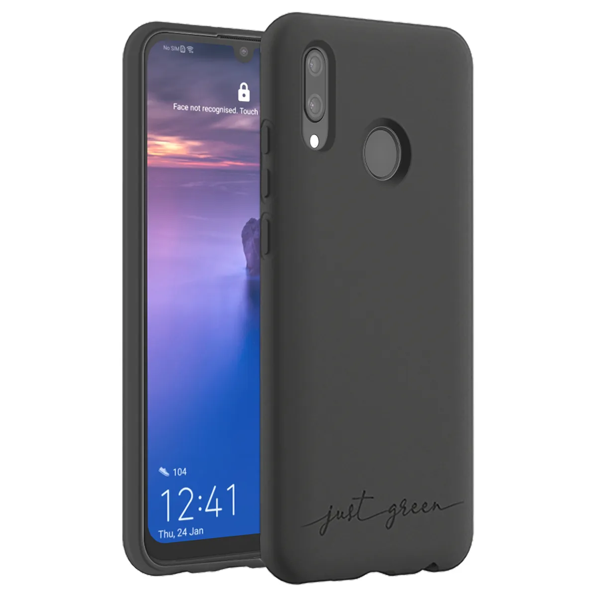 Just Green Noir Coque Pour Huawei P Smart 2019