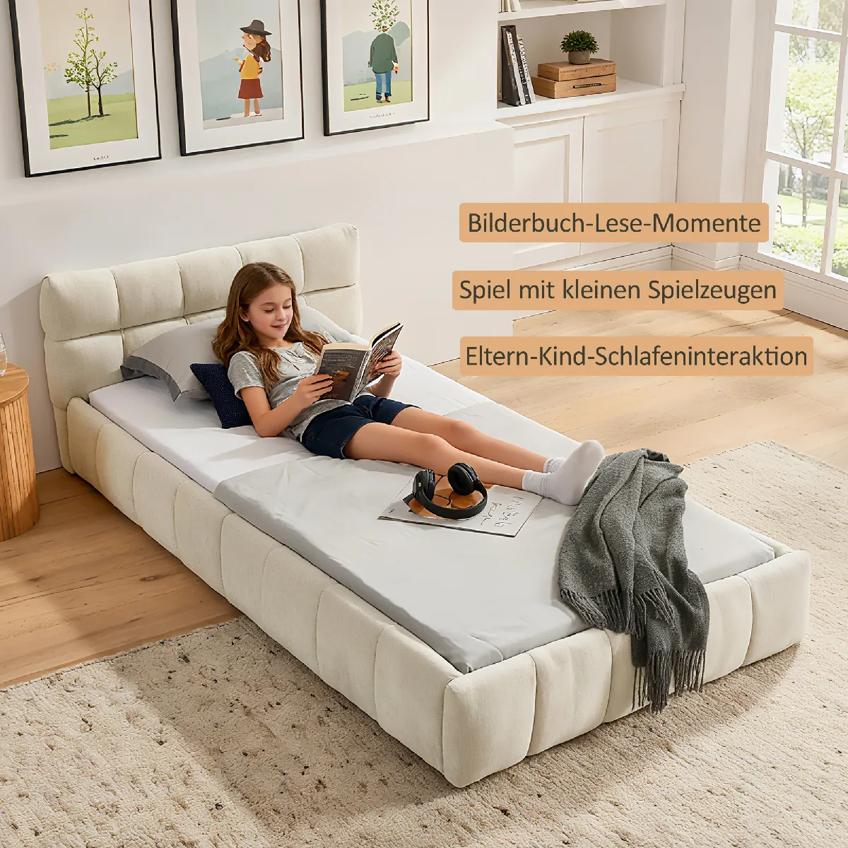 Avec structure métallique - Matière : Chenille - Sans Matelas