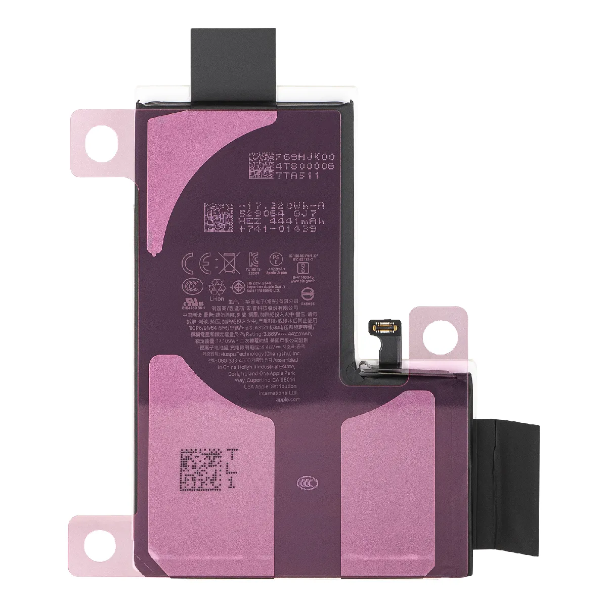 Batterie de Remplacement pour iPhone 15 Pro Max Li ion 4441mAh Service Pack Neuf - vue 4