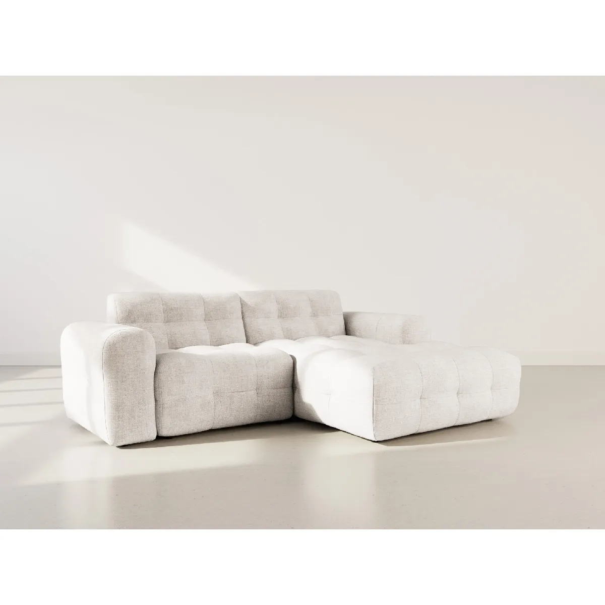 Diane Canapé d'angle droit 4 places en velours texturé - vue 4