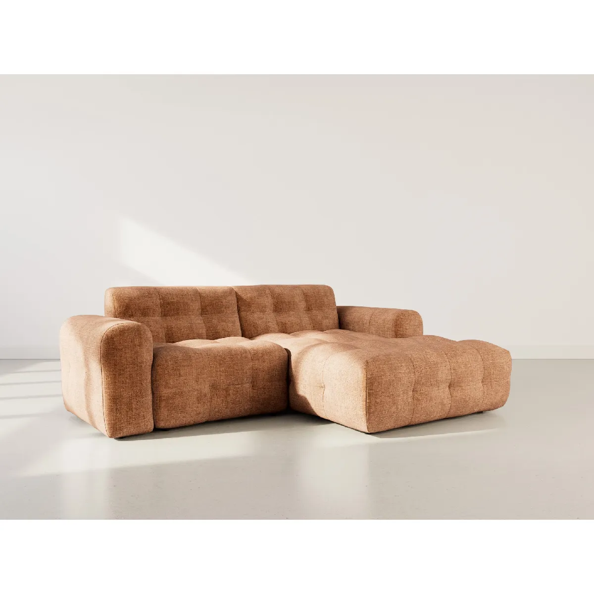 Diane Canapé d'angle droit 4 places en velours texturé - vue 2