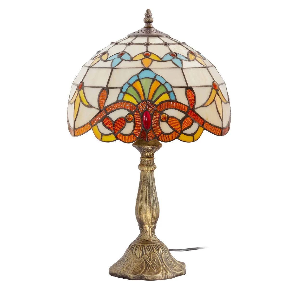 Lampe de Table Tiffany - Lampe de Salon - Vintage Multicolore