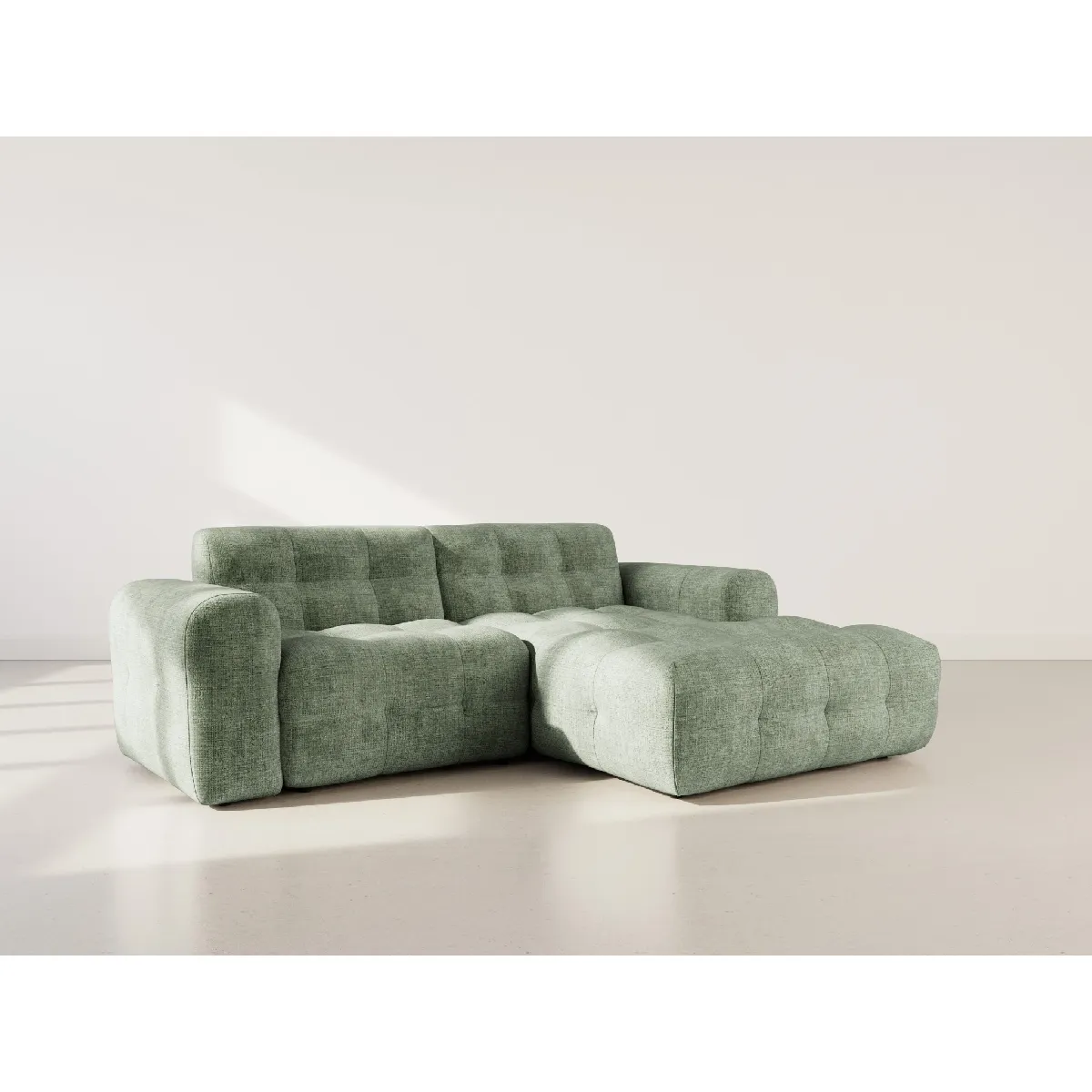 Diane Canapé d'angle droit 4 places en velours texturé - vue 3